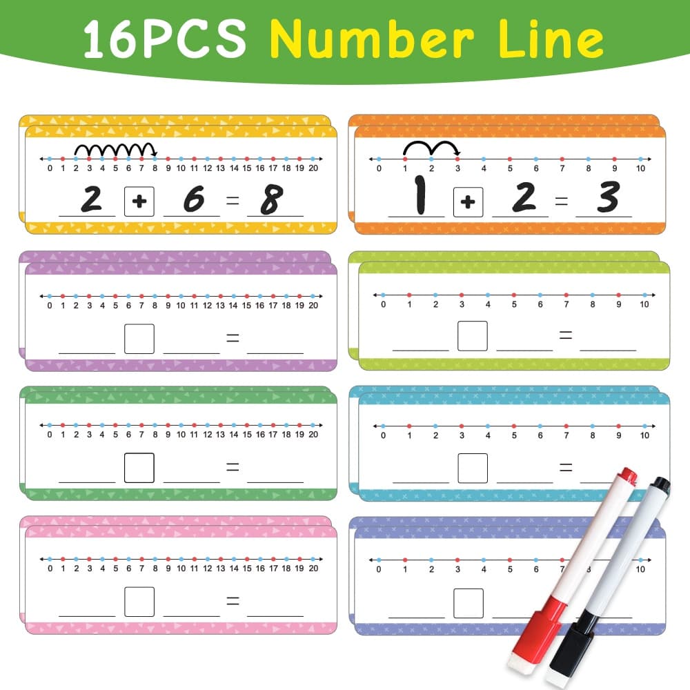 Preschool กระดาษลบตัวเลขคณิตศาสตร์ 0-20 สําหรับเด็ก รูปที่ 3