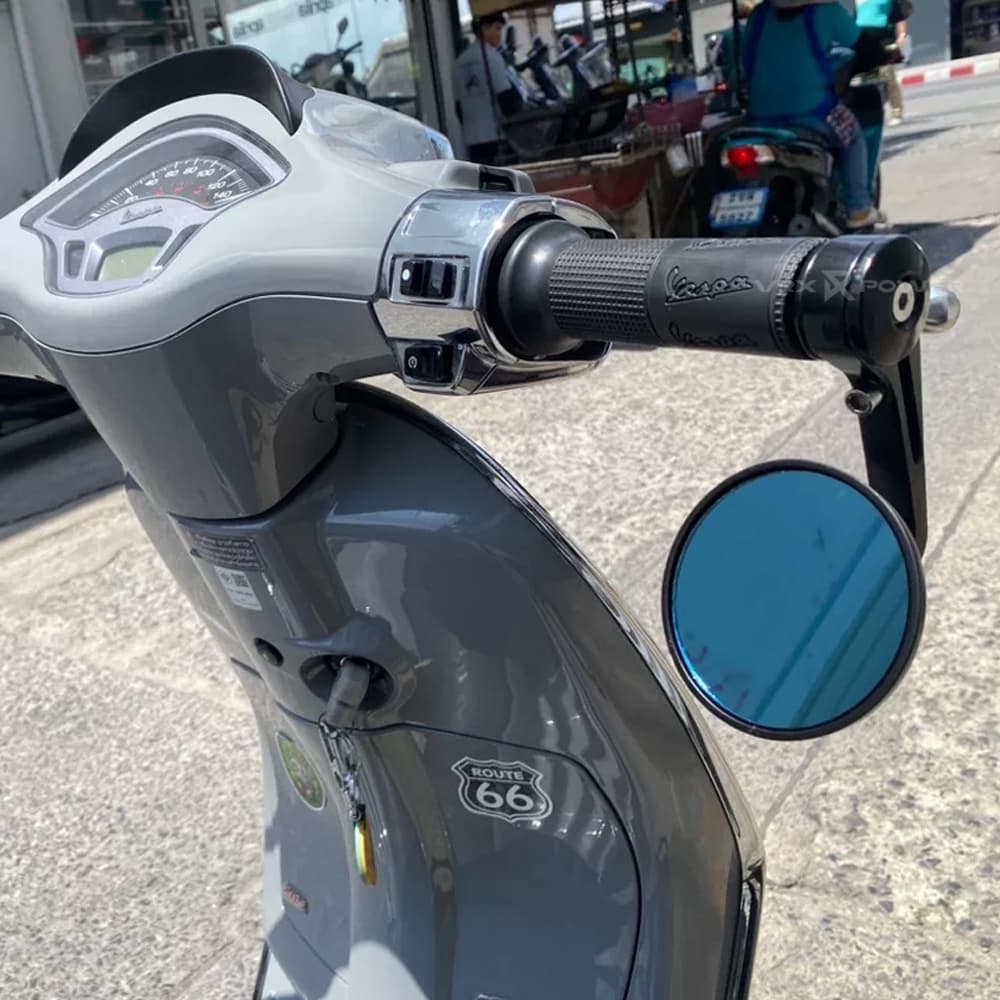 กระจกมองข้าง ทรงกลม ป้องกันแสงสะท้อน Vespa Sprint Primavera S150 LX125 GTS 300 รูปที่ 3
