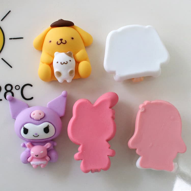 แผ่นกาวเรซิ่น รูปการ์ตูนกระต่าย และลูกสุนัข diy อุปกรณ์เสริม สําหรับตกแต่งรองเท้า รูปที่ 3