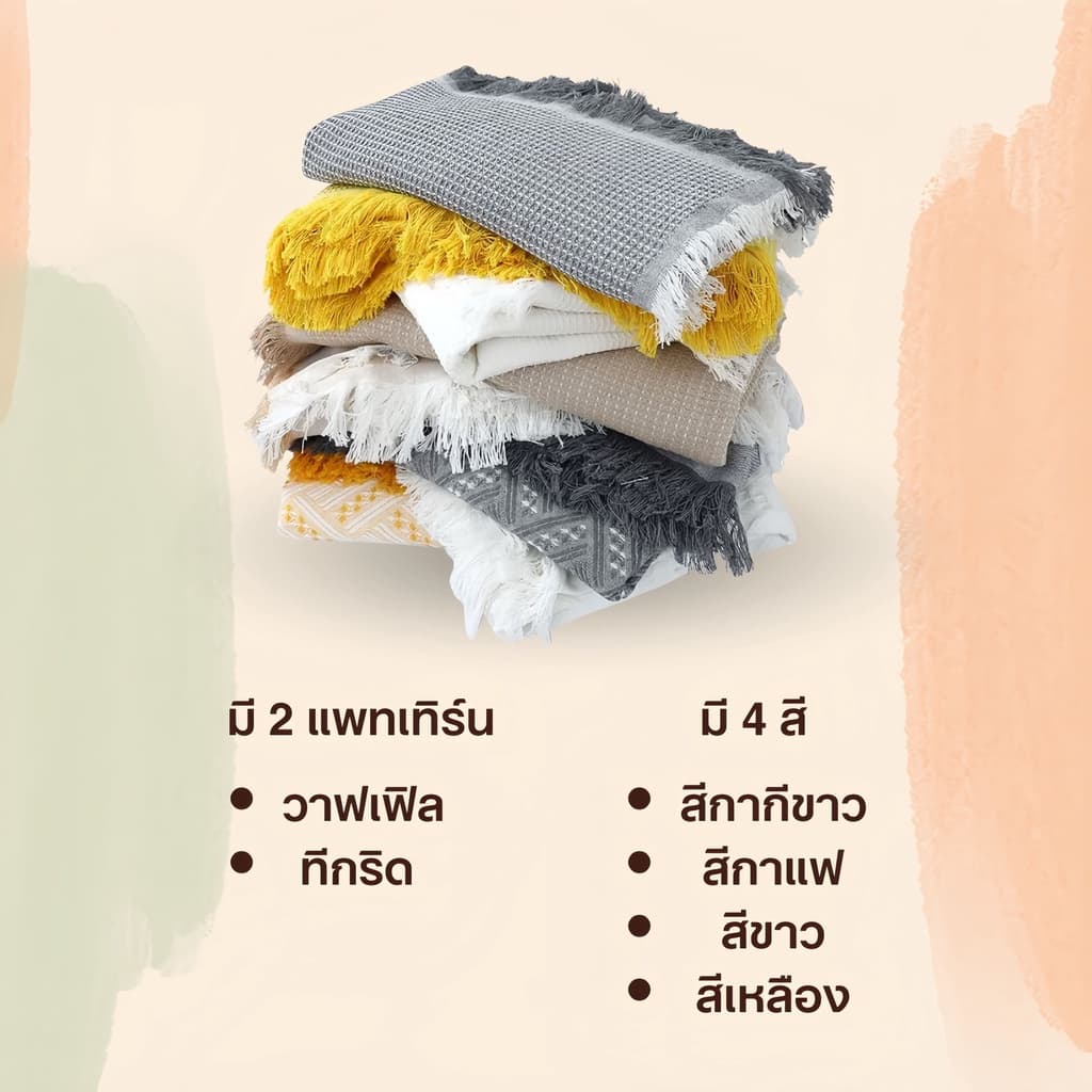 ผ้าปูโต๊ะ ผ้าปูโต๊ะอาหาร ผ้ามินิมอลเรียบง่ายสไตล์ญี่ปุ่น ลายวาฟเฟิล สําหรับตกแต่งโต๊ะทานอาหาร รูปที่ 8