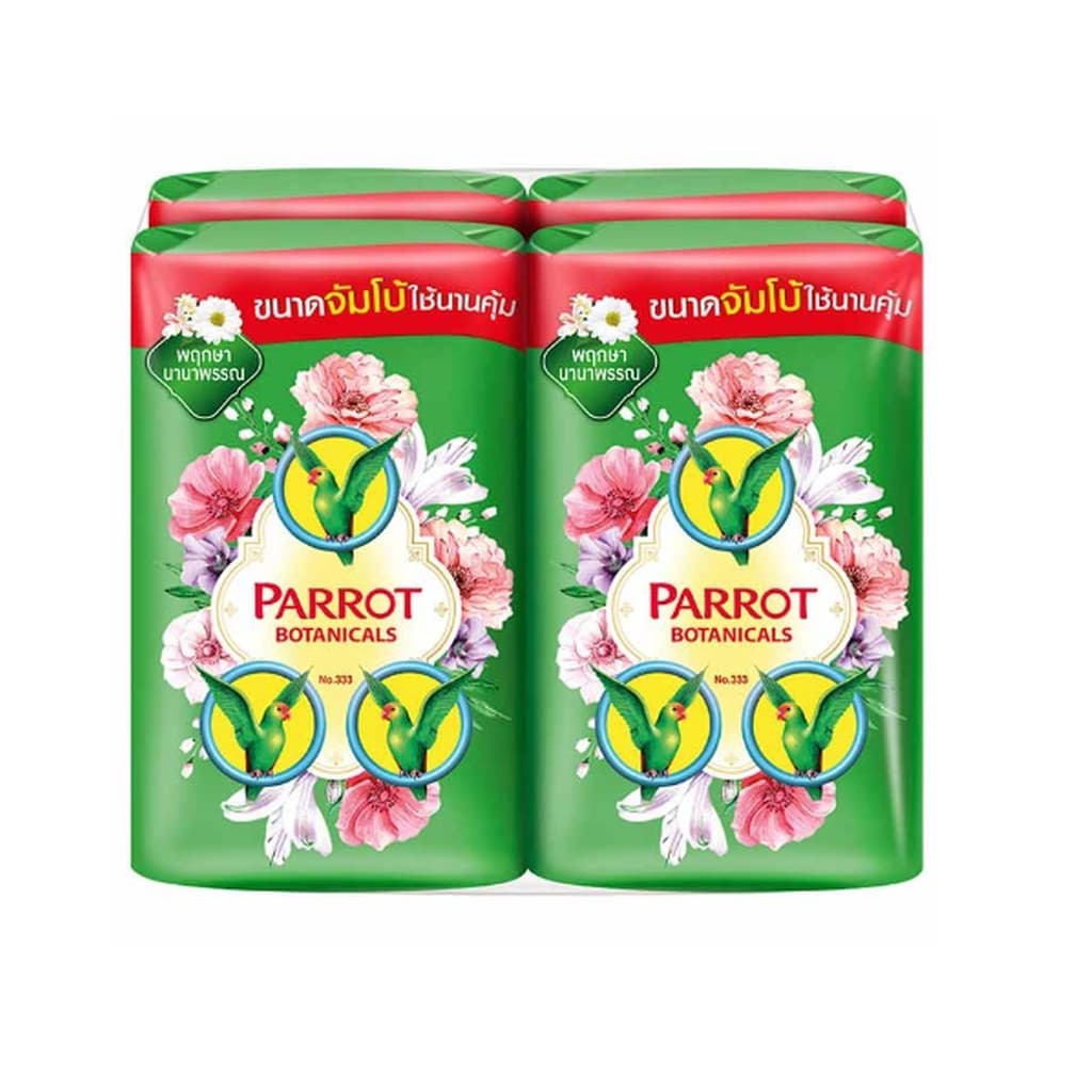 FernnyBaby สบู่นกแก้ว Parrot Herbal 105G 4Pc สูตร พฤกษา สีเขียว แพค 4 ก้อน ขนาด 105 กรัม รูปที่ 6