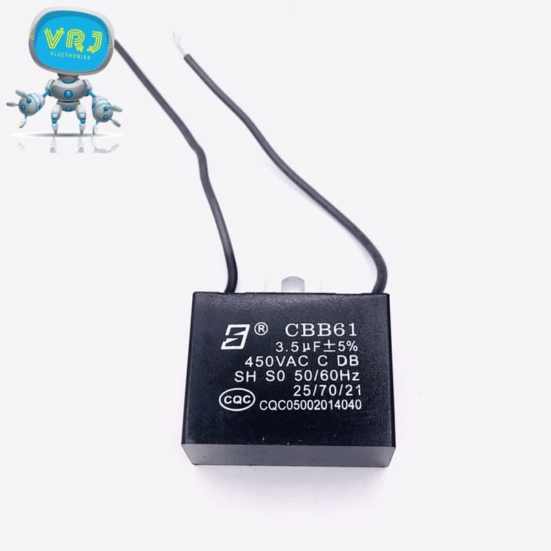 Capacitor 450VAC 1~18UF/แบบเหลี่ยม มีสาย 2 สาย แคปพัดลม ปั๊มน้ำ มอเตอร์แคปรัน แคปสี่เหลี่ยม คาปาซิเตอร์รัน รูปที่ 5