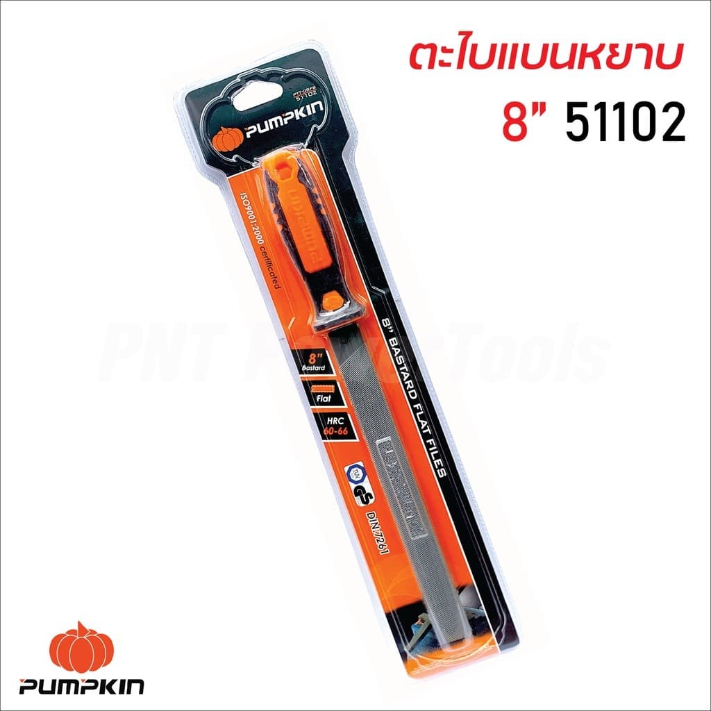 PUMPKIN ตะไบแบนหยาบ พร้อมด้าม ผลิตจากเหล็กกล้าพิเศษ T11 ด้ามจับ TPR ทนความร้อนและสารเคมีได้ดี มีขนาด 6, 8, 10, 12 นิ้ว รูปที่ 6