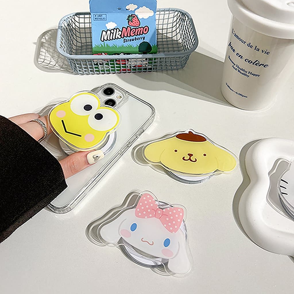 แม่เหล็กดูด แข็งแรงมาก การ์ตูนน่ารัก แม่เหล็กดูด ถุงลมนิรภัย ที่ยึด MagSafe น่ารัก Hellokitty Kuromi Purin Melody Pochacco ที่วางโทรศัพท์ แบบพกพา สําหรับผู้ชาย และผู้หญิง รูปที่ 9
