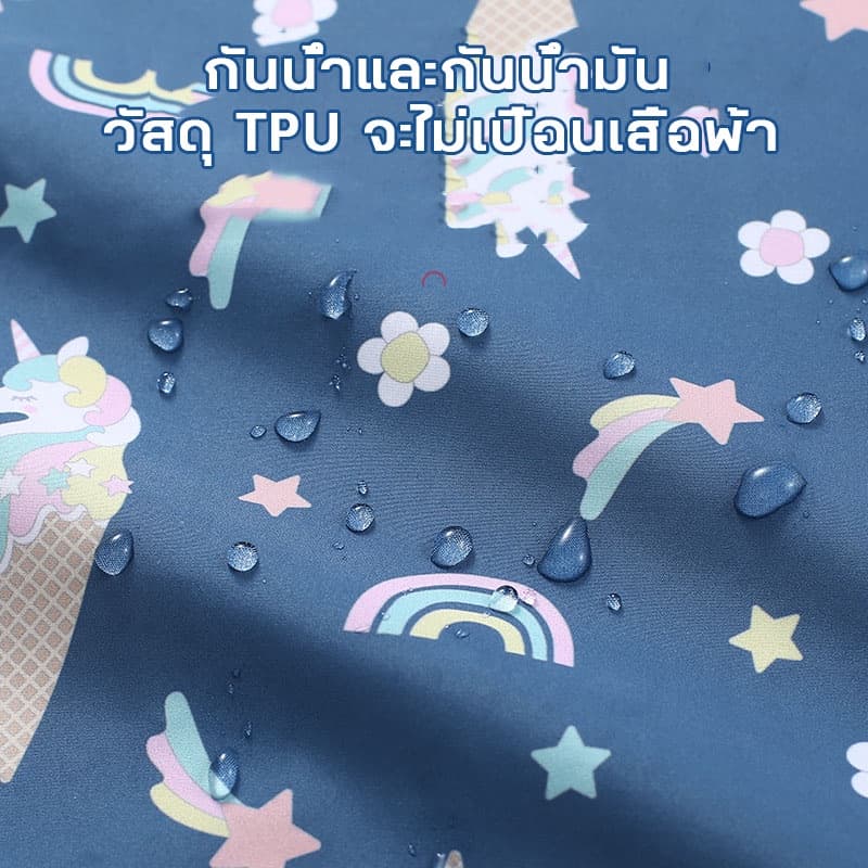 COD ผ้ากันเปื้อนเด็ก แขนยาว กันนน้ำ ฝึกทานอาหาร สําหรับเด็กทารกวัยหัดเดิน รูปที่ 4