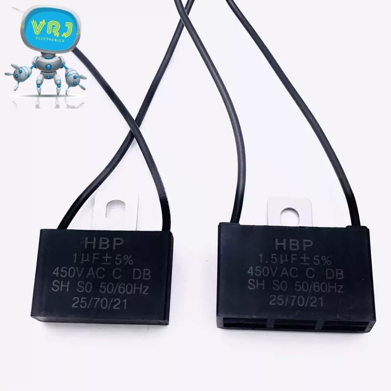 Capacitor 450VAC 1~18UF/แบบเหลี่ยม มีสาย 2 สาย แคปพัดลม ปั๊มน้ำ มอเตอร์แคปรัน แคปสี่เหลี่ยม คาปาซิเตอร์รัน รูปที่ 2