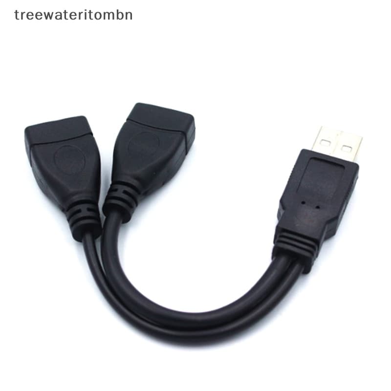 Tt สายเคเบิลแยก USB 2.0 ตัว Y 1 ตัวผู้ เป็น 2 ตัวเมีย สําหรับ PC รถส่งข้อมูล สายชาร์จ mbn รูปที่ 1