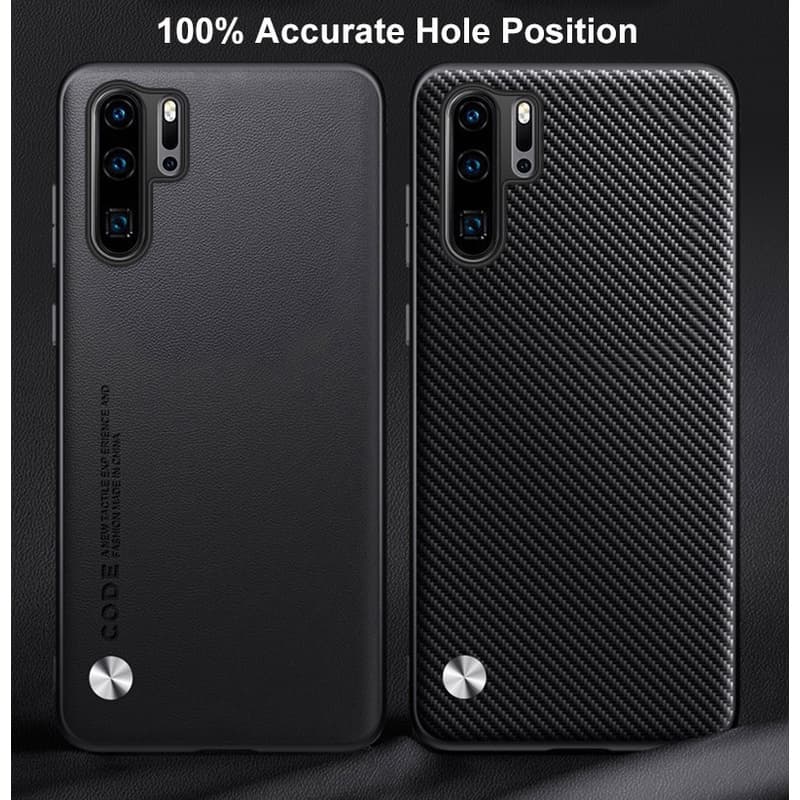 สําหรับ Huawei P30 / P30 Pro / P30 Lite แฟชั่น หนัง พื้นผิว ด้านหลัง เคส TPU นิ่ม กรอบป้องกัน รูปที่ 5