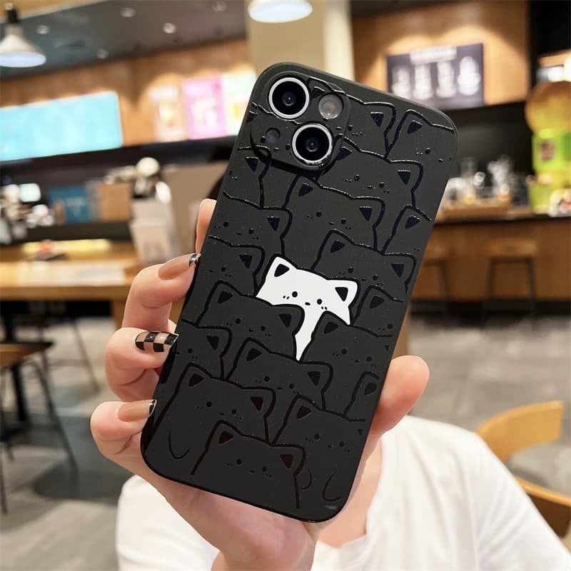 Couple Cute Casing For iPhone 15 14 Plus 13 Pro Max 12 11 Pro Max X Xs Xr 7 8 Plus Xsmax Cartoon Bear Silicone Soft Case รูปที่ 4