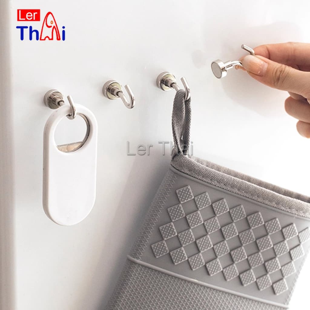 LerThai ตะขอแม่เหล็ก ใช้เกี่ยว ที่แขวนของ Magnetic Hooks รูปที่ 3