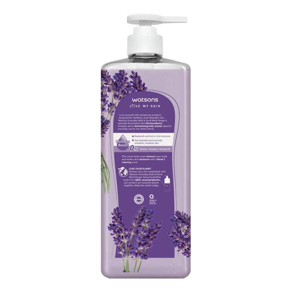 Watsons วัตสัน เลิฟ มาย สกิน ลาเวนเดอร์ เซ็นทิด ครีม บอดี้ วอช 1000มล. รูปที่ 4