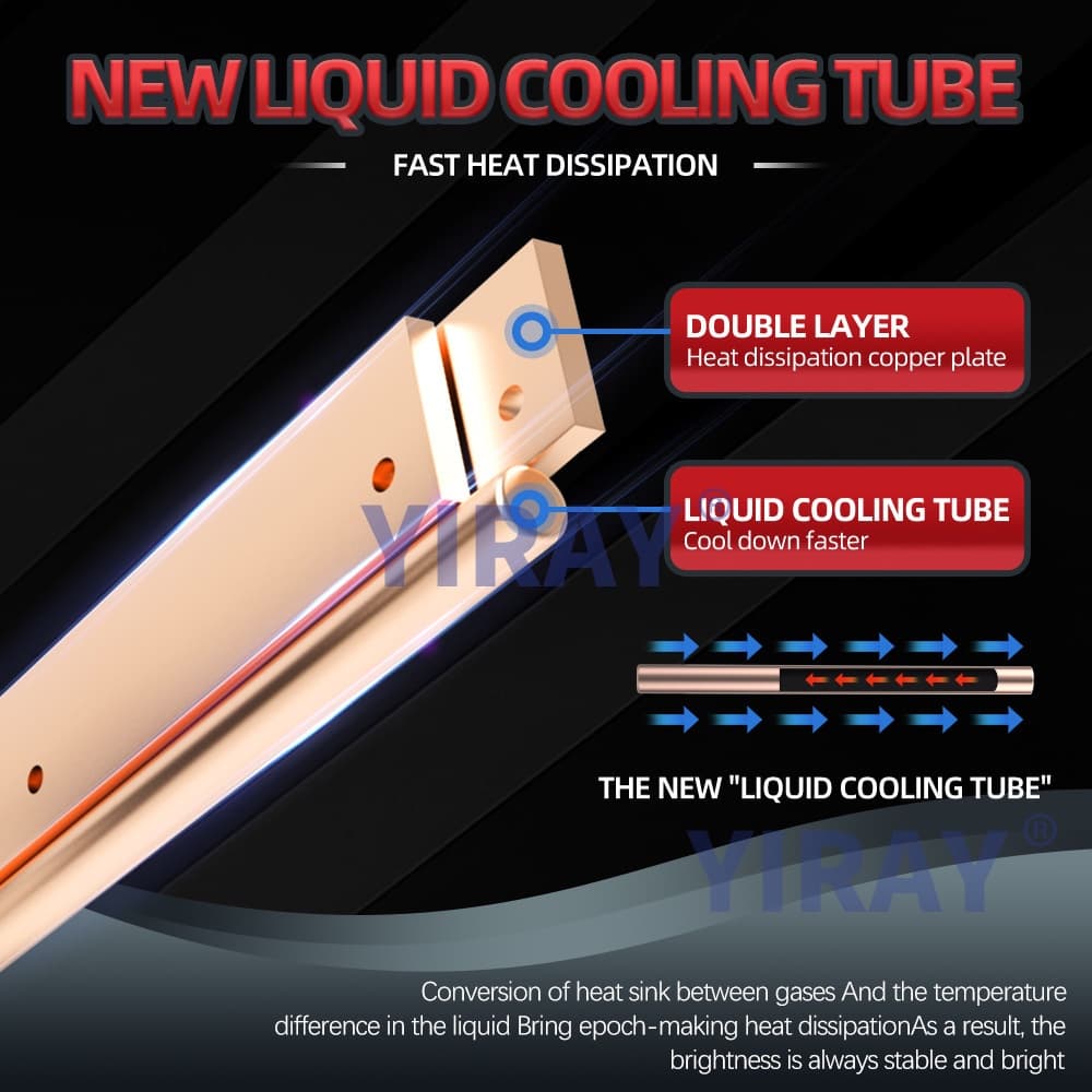 YIRAY 2PCS คุณภาพสูง 180W 18000LM CSP 3570 ชิปไฟหน้ารถ H1 H3 H4 H7 H11 Canbus หลอดไฟ HB3 HB4 HIR2 9005 9006 9012 Auto Fog Light หลอดไฟ LED 6000K 12V IP68 รูปที่ 3