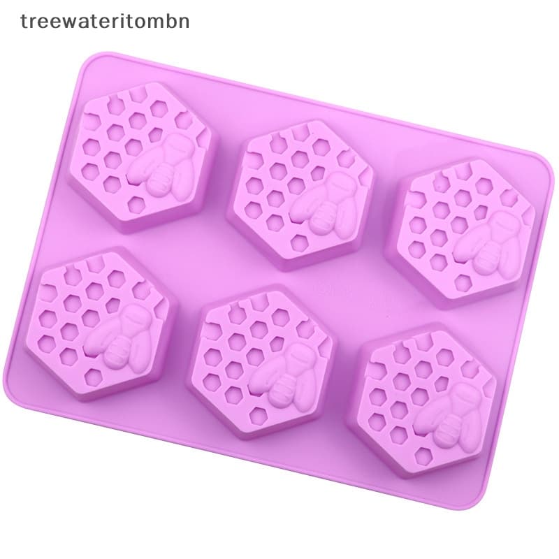 Tt แม่พิมพ์ซิลิโคน รูปผึ้ง 3D สําหรับทําสบู่ เค้ก แฮนด์เมด DIY 6 ชิ้น รูปที่ 1