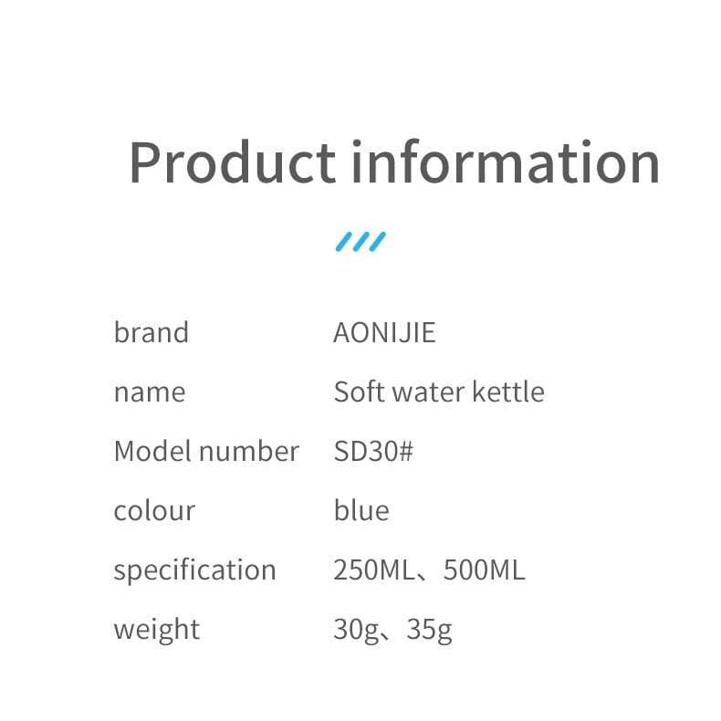 AONIJIE SD30 250ml 500ml Soft Water Flask Folding Collapsible Bottle TPU BPA Free For Running Bag Wait Pack รูปที่ 9