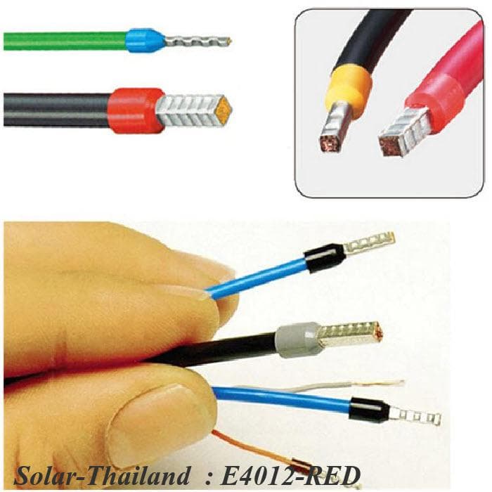 หางปลากลม คอร์ดเอ็น แบบมีฉนวน สำหรับสายไฟ ขนาด 4.0 Sq.mm รุ่น E4012-RED รูปที่ 4