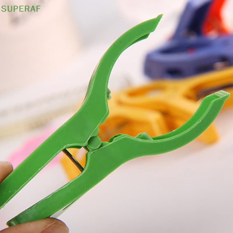 Superaf ขายดี คลิปหนีบผ้าขนหนู พลาสติก กันลม ขนาดใหญ่ สําหรับชายหาด 8 ชิ้น ต่อชุด รูปที่ 3