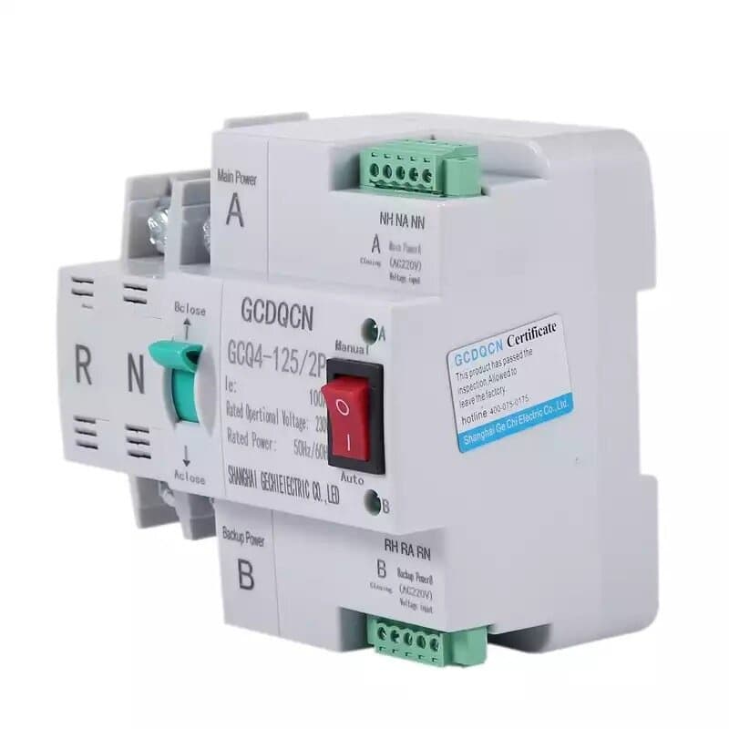 ATS 2P 63A, 100A Dual Power ATS เบรกเกอร์สวิทช์ไฟฟ้า ats Automatic transfer switch switch เวลาในการเปลี่ยนน้อยกว่า 30ms รูปที่ 2