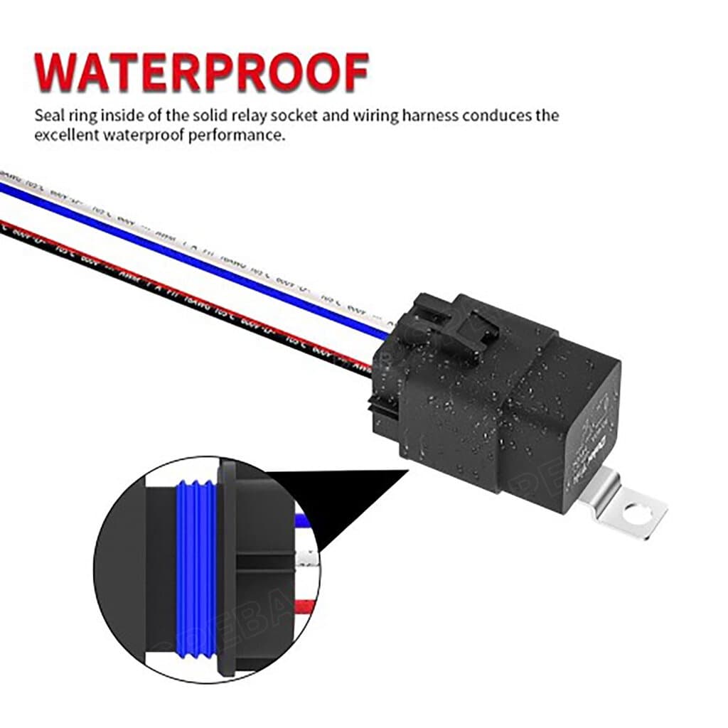 JD1912-W12V รีเลย์ 12VDC 4ขา NO รีเลย์รถยนต์ 4P รีเลย์มอเตอร์ไซค์ กันน้ำ 12V DC 40A RELAY 4 PIN WATERPROOF ส... รูปที่ 9