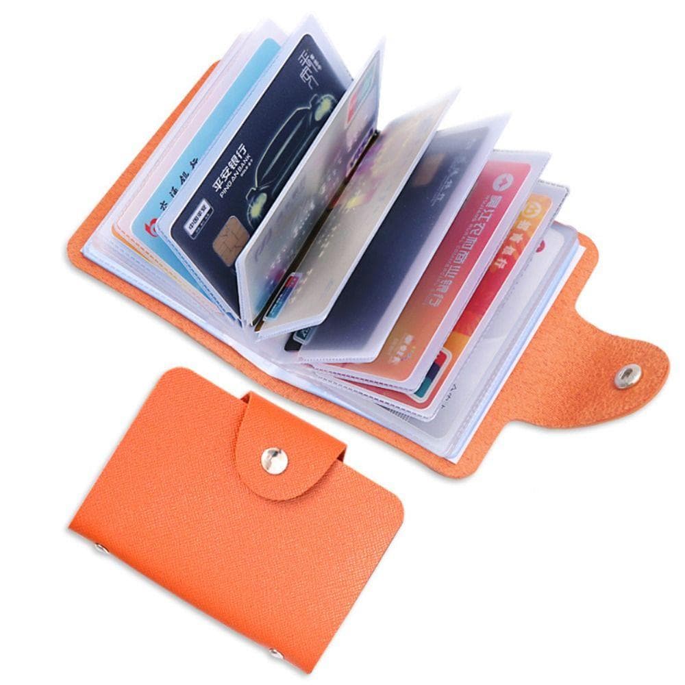 UUMIR กระเป๋าสตางค์หนัง สีพื้น 24 ช่อง สําหรับใส่บัตรเครดิต บัตรประชาชน รูปที่ 7
