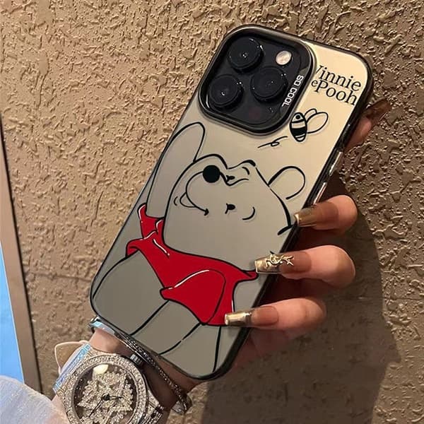 เคส Vivo V60 V70 FE V50 V40 V50 Lite V30 Y200 V29 5G เคส Vivo V40 V30 Pro Case เคสกันกระแทก Winnie the Pooh และ Lotso Bear เคสหรูหรา ชุบปุ่มแข็ง เคลือบด้าน เคสสําหรับผู้หญิงและผู้ชาย รูปที่ 8