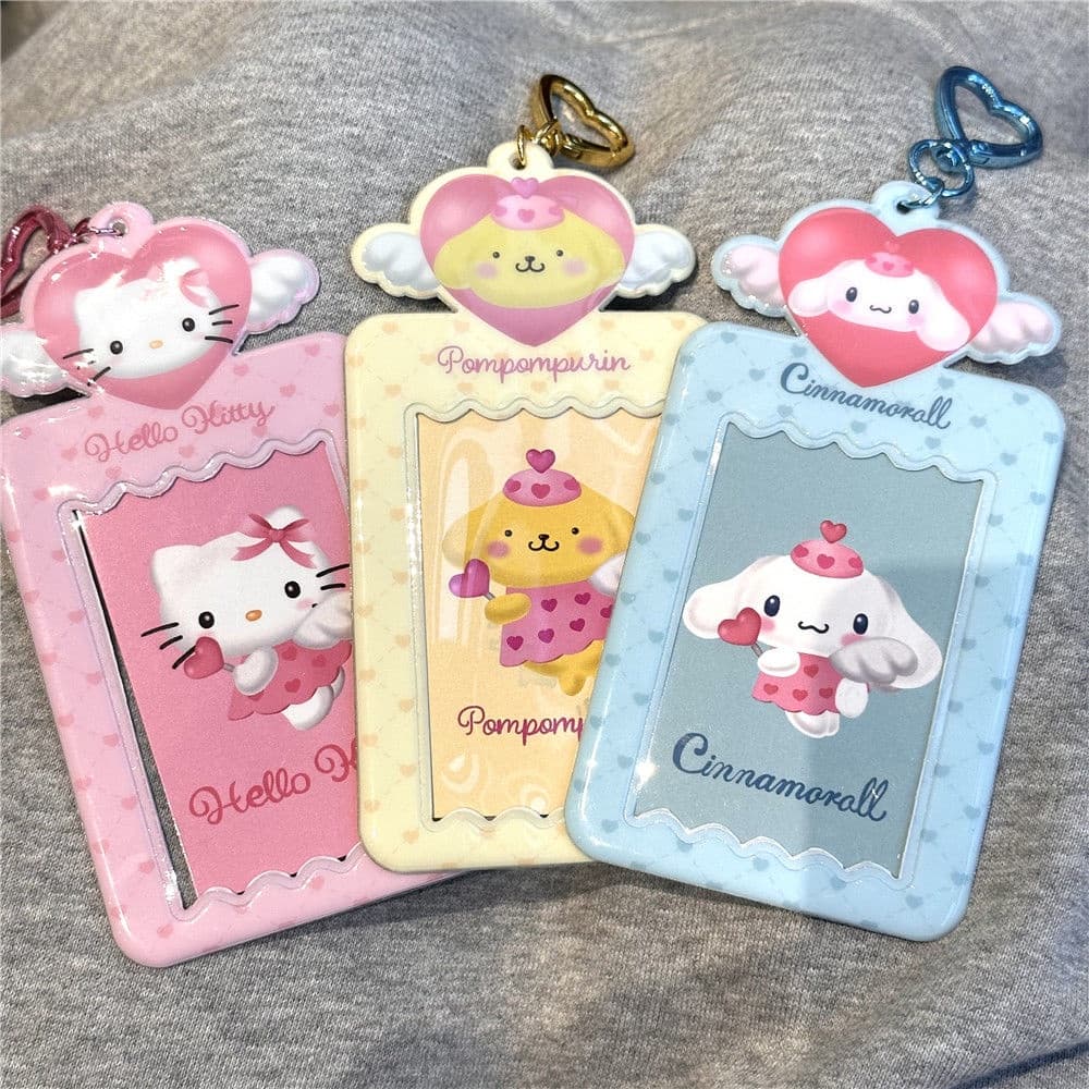 จี้ PVC รูปหัวใจน่ารัก ขนาด 10 ซม. สําหรับใส่บัตรอาหาร โฟโต้การ์ด รูปที่ 2