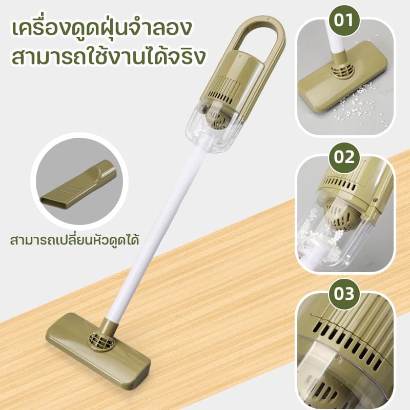 ชุดของเล่นทำความสะอาดบ้านสำหรับเด็ก ชุดไม้กวาด แปรง ชุดไม้กวาด แปรง ที่ตักขยะ ไม้ถูพื้น สําหรับเด็ก รูปที่ 2