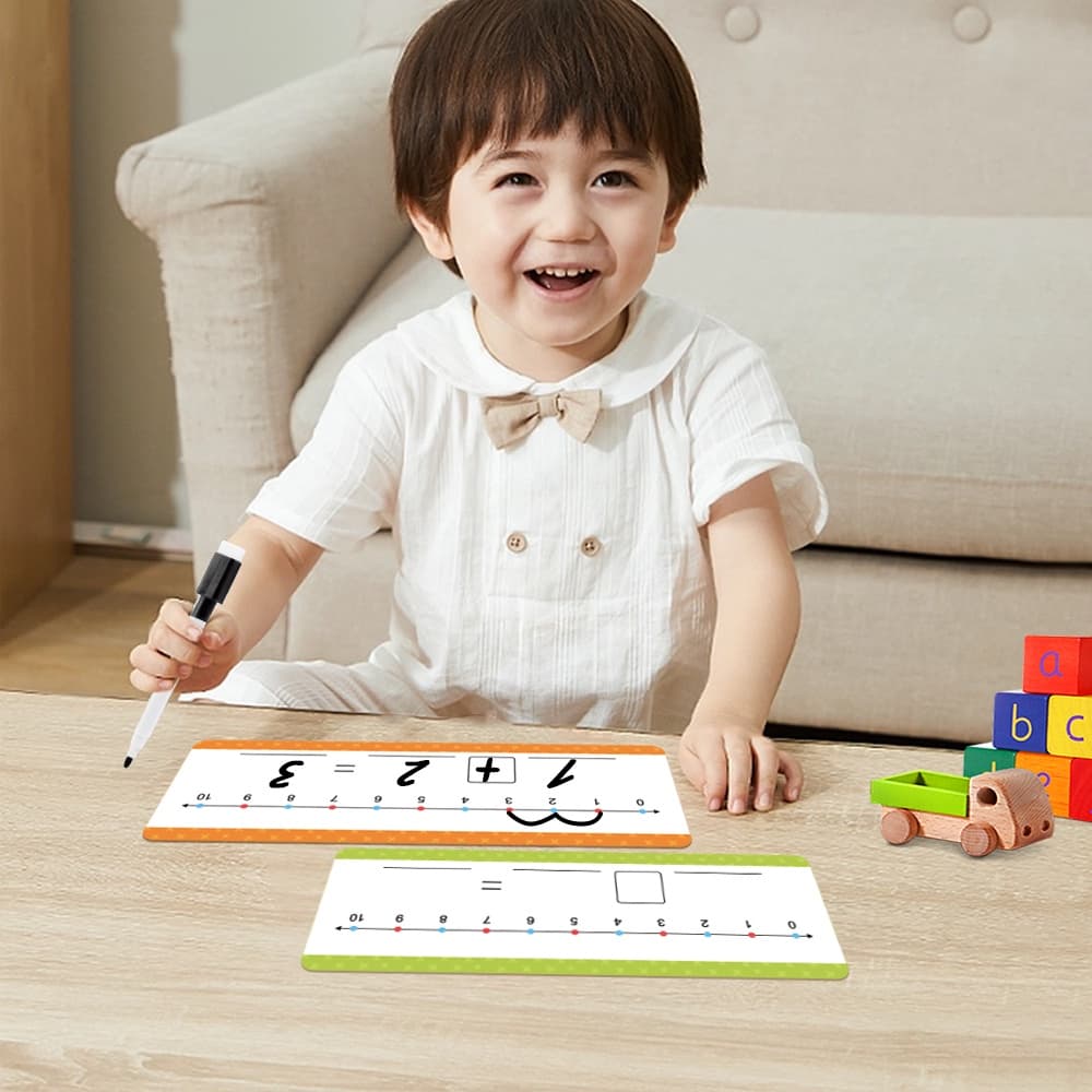 Preschool กระดาษลบตัวเลขคณิตศาสตร์ 0-20 สําหรับเด็ก รูปที่ 9