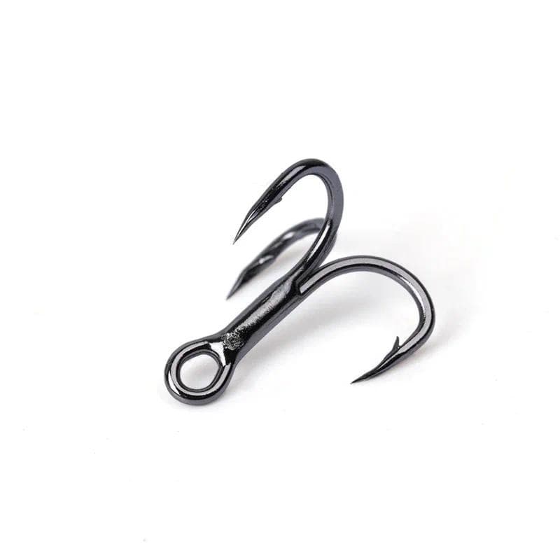 Outkit 10 ชิ้น 3x BLOOD SLOT Strong Super Sharp รอบ Treble Hook Antirust เหล็กคาร์บอนสูง 10-18 # Treble Hooks Fishing Tackle รูปที่ 6