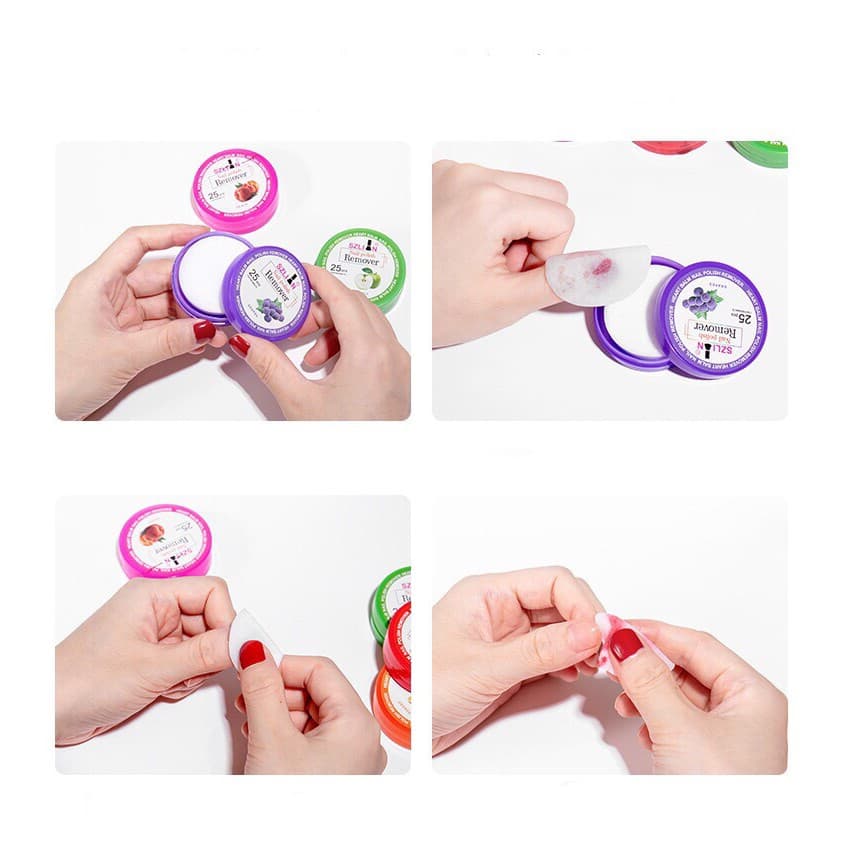 น้ำยาล้างสีทาเล็บ ยาล้างสีทาเล็บ แบบตลับ 25แผ่น คละกลิ่น รูปที่ 4