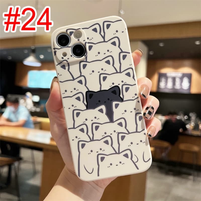 Couple Cute Casing For iPhone 15 14 Plus 13 Pro Max 12 11 Pro Max X Xs Xr 7 8 Plus Xsmax Cartoon Bear Silicone Soft Case รูปที่ 9