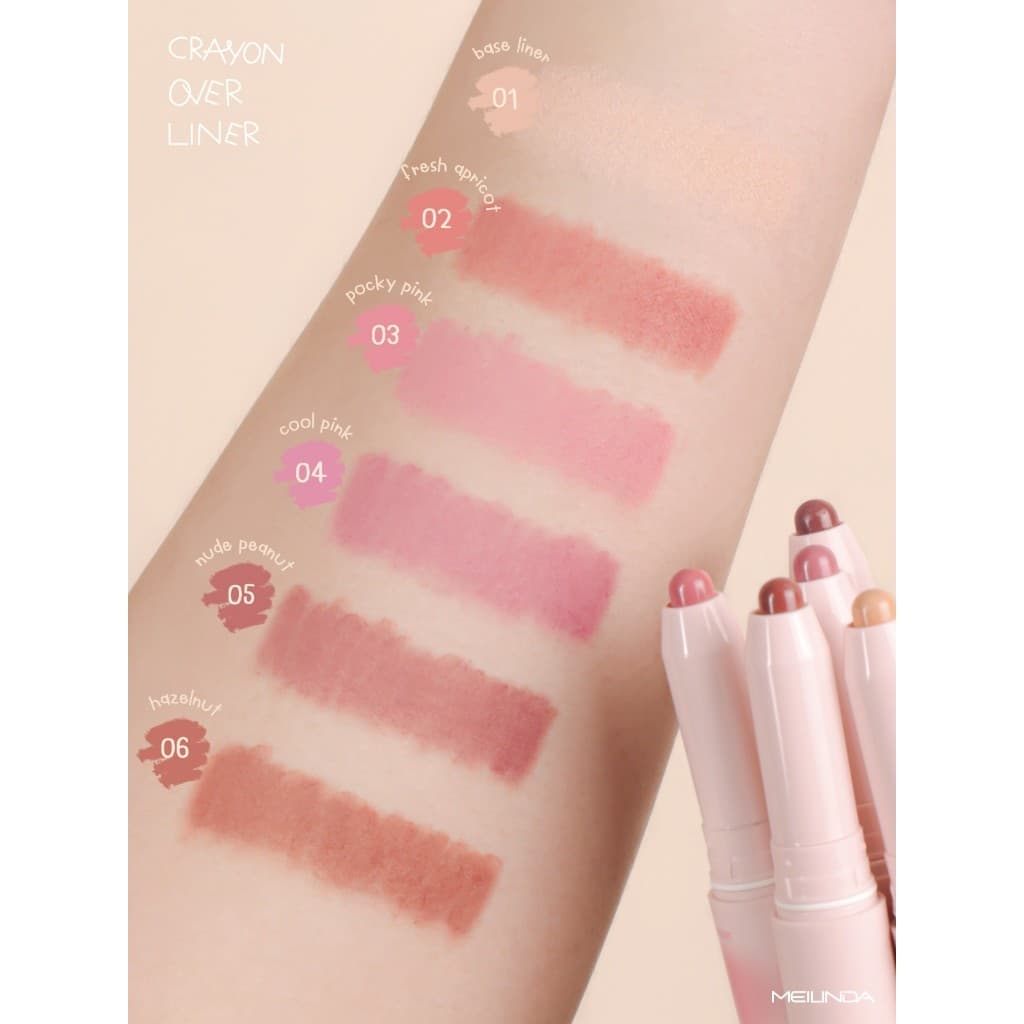 Meilinda Crayon Over Liner ลิปไลเนอร์ เขียนขอบปาก พร้อมแปรงเบลนด์ รูปที่ 2