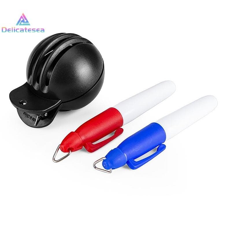 1 ชุด Golf Marker เครื่องมือมือพร้อมปากกา Golfing Marker เครื่องมือชุดจัดตําแหน่งพร้อมปากกามาร์กเกอร์ลูกกอล์ฟวาดสายเครื่องมือใหม่ รูปที่ 3