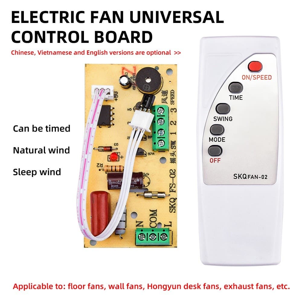PCBFUN ชุดโมดิฟายพัดลมตั้งพื้นพร้อมแผงควบคุมเมนบอร์ดรีโมตคอนโทรล รูปที่ 5