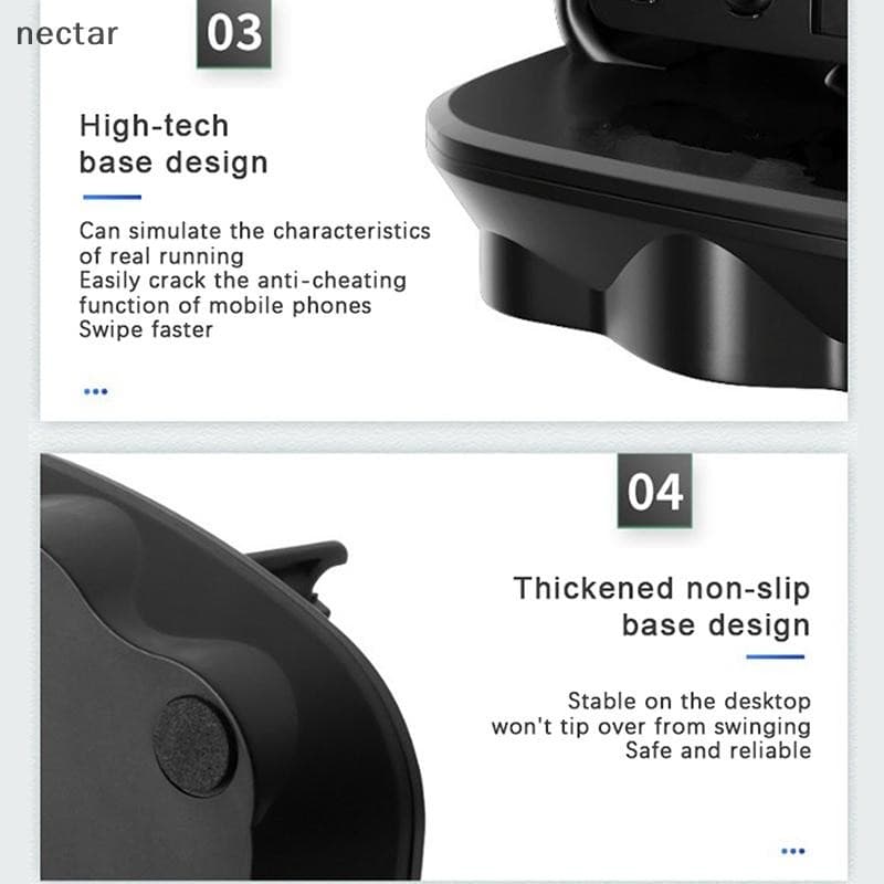 TAR อัตโนมัติ Swing Shake โทรศัพท์ Wiggler บันทึก Step Artifact Motion Brush Step Pedometer ผู้ถือโทรศัพท์มือถือขาตั้ง N รูปที่ 4