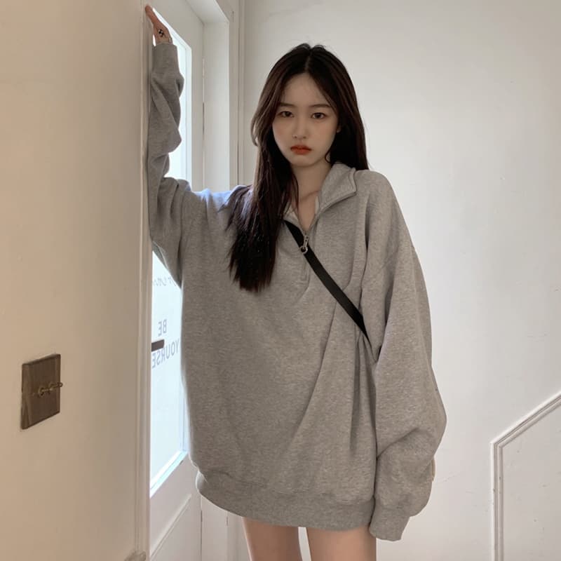 ส่งไวจากไทย TAYCEN M-2XL เสื้อสเวตเตอร์ เรียบๆ แขนยาว เกาหลี โอเวอร์ไซส์ ผู้หญิง สเวตเตอร์