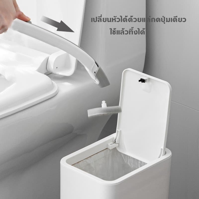 SMALL แปรงขัดห้องน้ำ ใช้แล้วทิ้ง แปรงขัดส้วม พร้อมแผ่นน้ำยาในตัว ที่ขัดห้องน้ำ รูปที่ 4