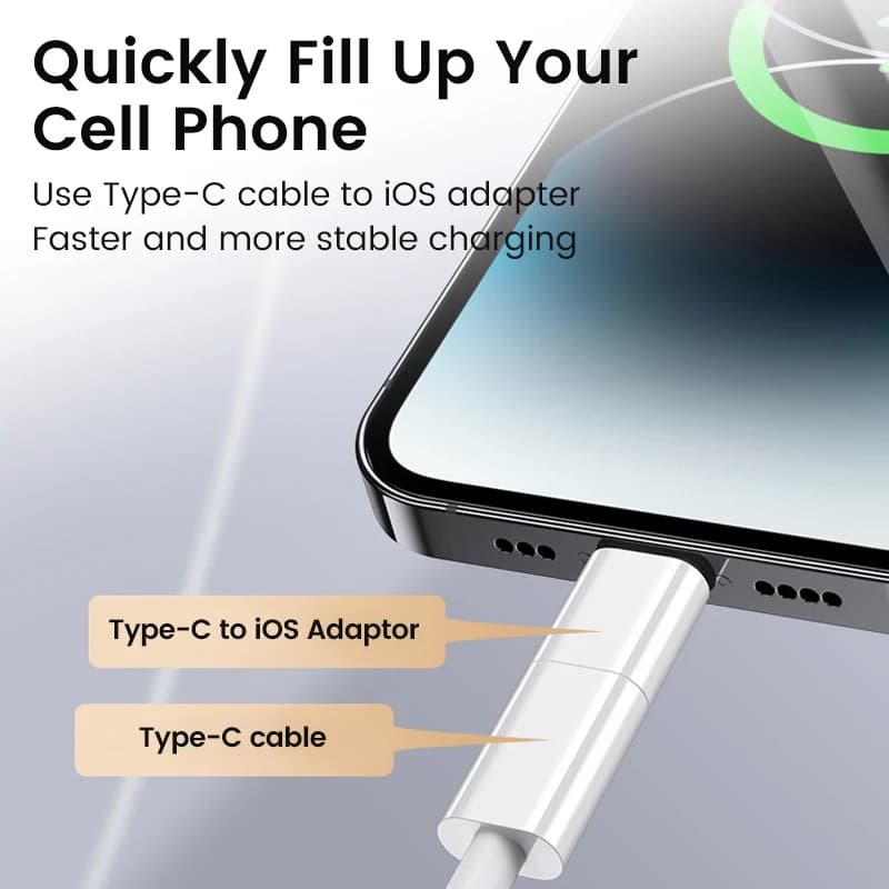 อะแดปเตอร์แปลง USB C เป็น Light OTG สําหรับ lOS ตัวผู้ เป็น Type C ตัวเมีย ชาร์จเร็ว รูปที่ 3