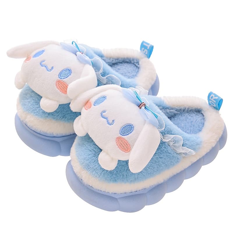 Reyno Sanrio Hello Kitty Cinnamoroll Kuromi Melody รองเท้าแตะ ผ้าฝ้าย กํามะหยี่ นุ่ม อบอุ่น เหมาะกับหน้าหนาว สําหรับผู้หญิง รูปที่ 9