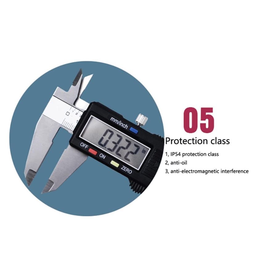 badgeเวอร์เนียร์ ดิจิตอล 6 นิ้ว ตัวเครื่องโลหะ พร้อมถ่าน เวอเนีย เวอเนียร์ เวอร์เนีย Digital Vernier caliper รูปที่ 7