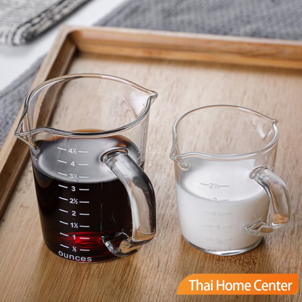 ถ้วยตวงกาแฟ ถ้วยแก้วเอสเพรสโซ่ ทนความร้อนสูง 70ml 150ml coffee measuring cup รูปที่ 6