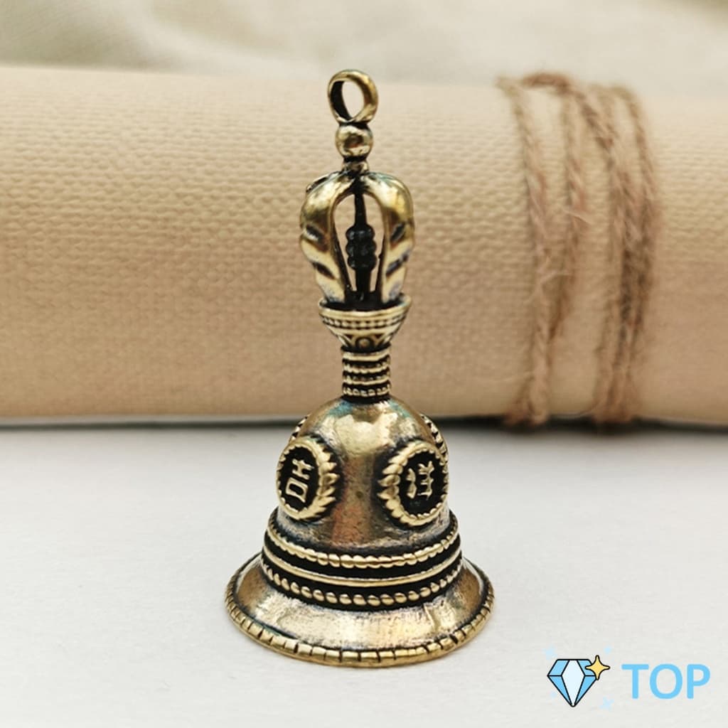 กระดิ่งลมทองเหลือง กระดิ่งบูชาพระพิฆเนศ กระดิ่งบูชาเทพ Brass bell รูปที่ 4