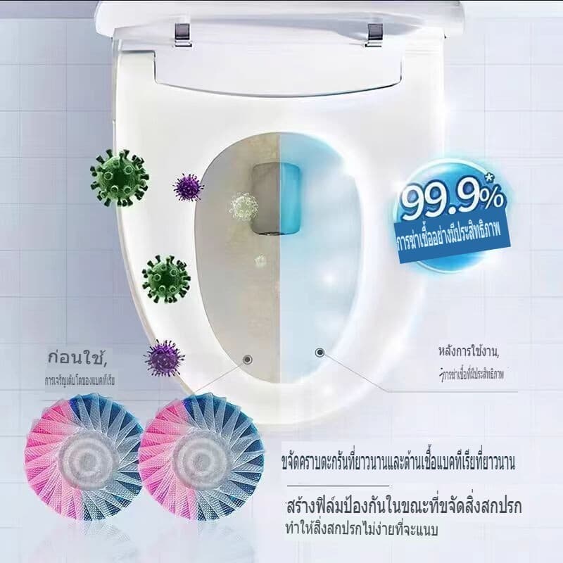 ก้อนดับกลิ่นชักโครก ก้อนดับกลิ่นห้องน้ํา ก้อนฟ้าใส่ชักโครก ขจัดคราบ หอมติดทนนาน ลดกลิ่นเหม็ รูปที่ 5