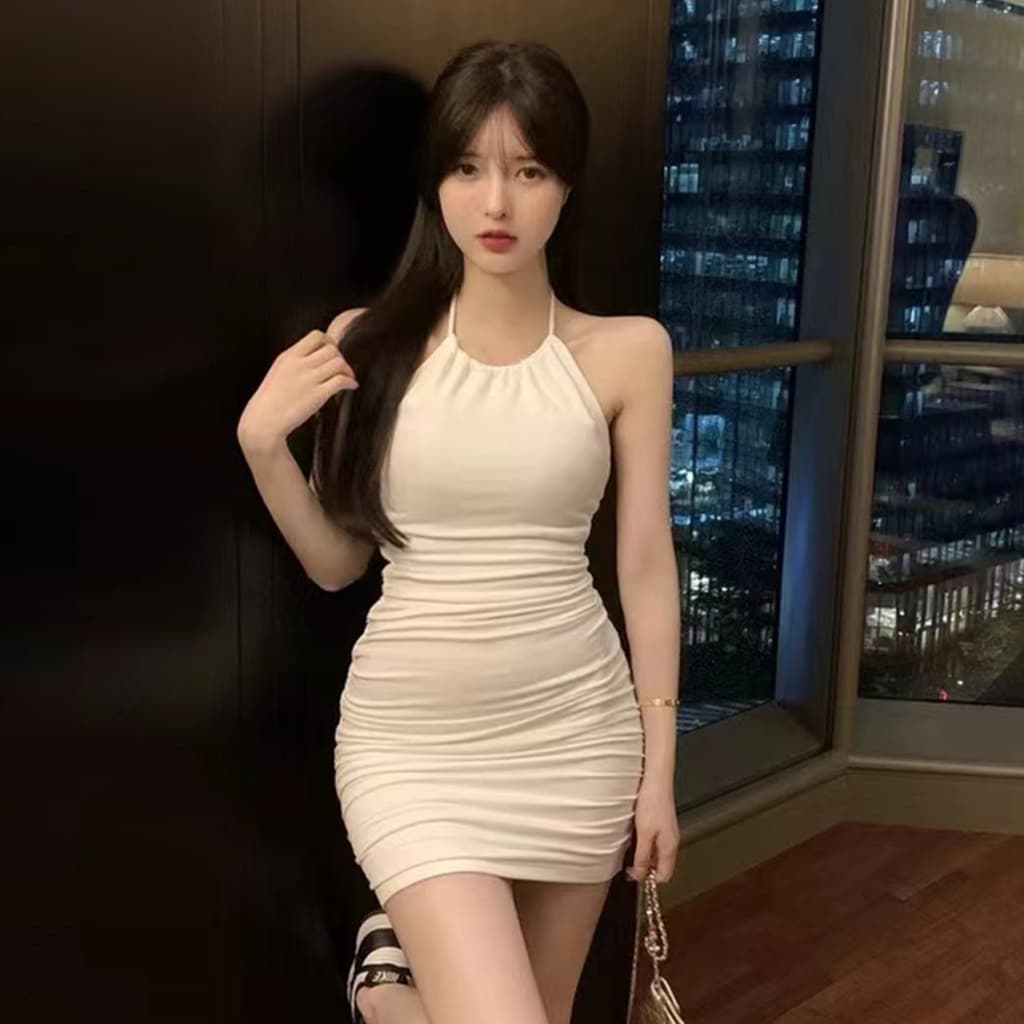 มินิเดรสสุดแซ่บ งานโชว์หลังพร้อมสายคล้องคอ ชุดเดรสรัดรูป รูปที่ 4