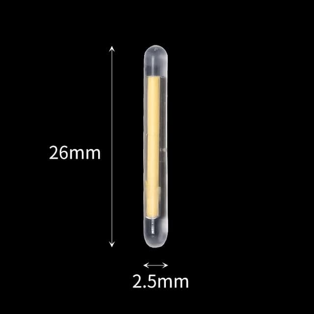 Brightsun ใหม่ แท่งไฟเรืองแสงในที่มืด 2.2-4.5 มม. สําหรับตกปลากลางคืน 50 ชิ้น ต่อล็อต รูปที่ 7