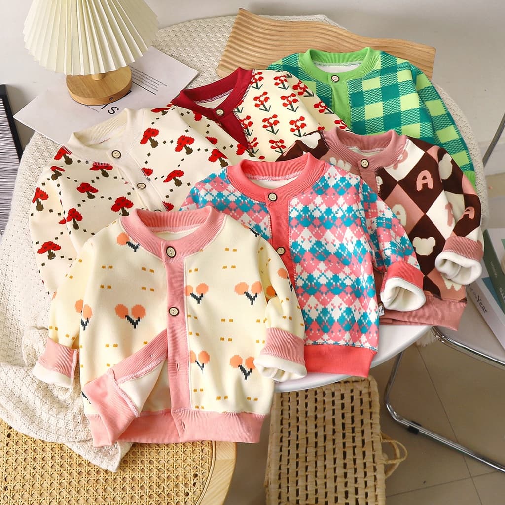Fast Shipping 80-140 ซม.เด็กขนแกะซับ All-Match ถักเสื้อสเวตเตอร์ถักชายหญิง Warm หนาด้านนอกสวมใส่เหงื่อ รูปที่ 6