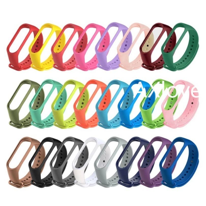 สายนาฬิกาข้อมือ ซิลิโคน โพลีโครเมี่ยม อุปกรณ์เสริม สําหรับ Xiaomi Mi Band 7 6 5 4 3 MiBand 3/4 Band5 Band6 รูปที่ 2