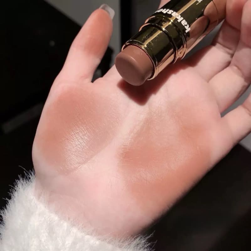 O-08Kakashow Blush Stick บรัชออน แบบแท่งสองหัว พร้อมฟองน้ำไว้คอนทัว กันน้ำ ติดทนนาน ดูเป็นธรรมชาติ รูปที่ 8