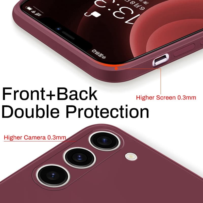 สําหรับ Samsung Galaxy A55 A35 A05 A05S A15 A25 A34 A54 หรูหราสแควร์ซิลิโคนเหลวเคสโทรศัพท์สีทึบกันกระแทกกันชนนุ่มฝาครอบ รูปที่ 8