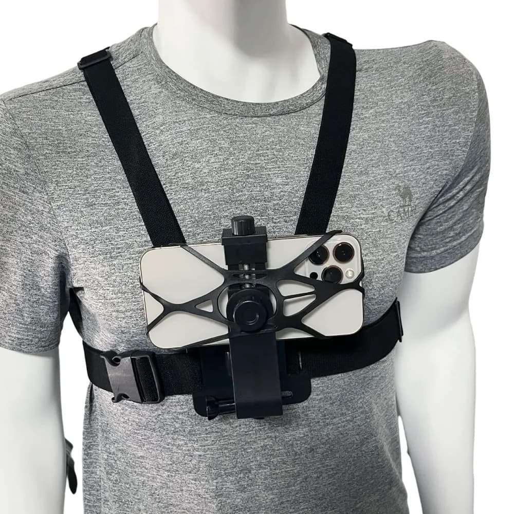 คลิปสายรัดหน้าอกโทรศัพท์มือถือ 360 องศาสายคล้องหน้าอกใช้กับGoProโทรศัพท์ได้ทุกรุ่น รูปที่ 3