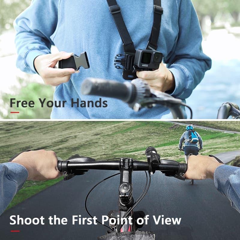 คลิปสายรัดหน้าอกโทรศัพท์มือถือ 360 องศาสายคล้องหน้าอกใช้กับGoProโทรศัพท์ได้ทุกรุ่น รูปที่ 5